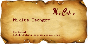Mikits Csongor névjegykártya